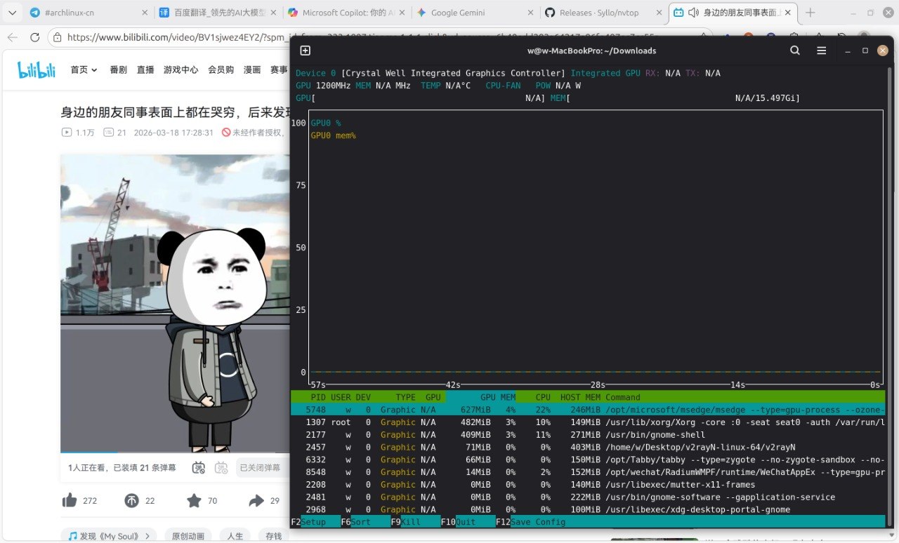 可是看不到占用啊