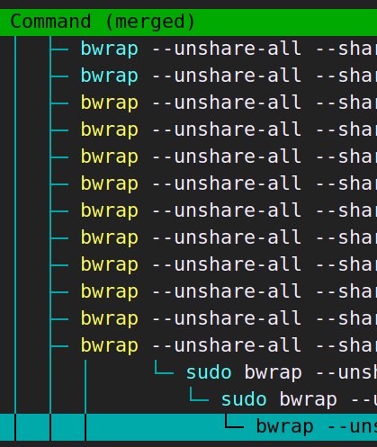 我这里一堆 bwrap 呢