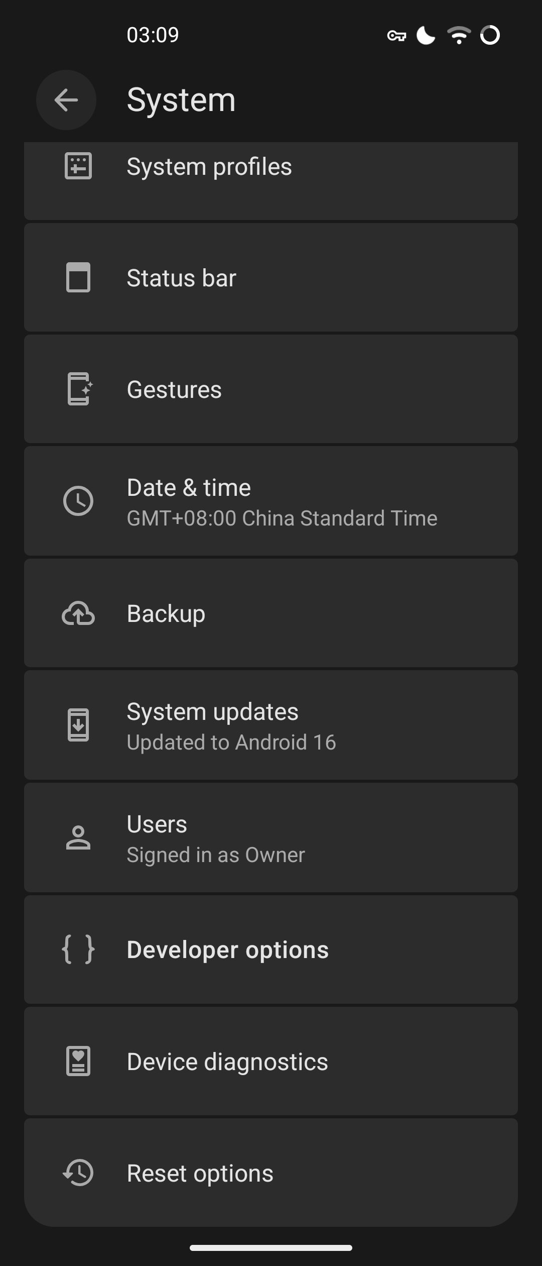 这 Developer Options 的字体是不是比其他设置项要粗啊