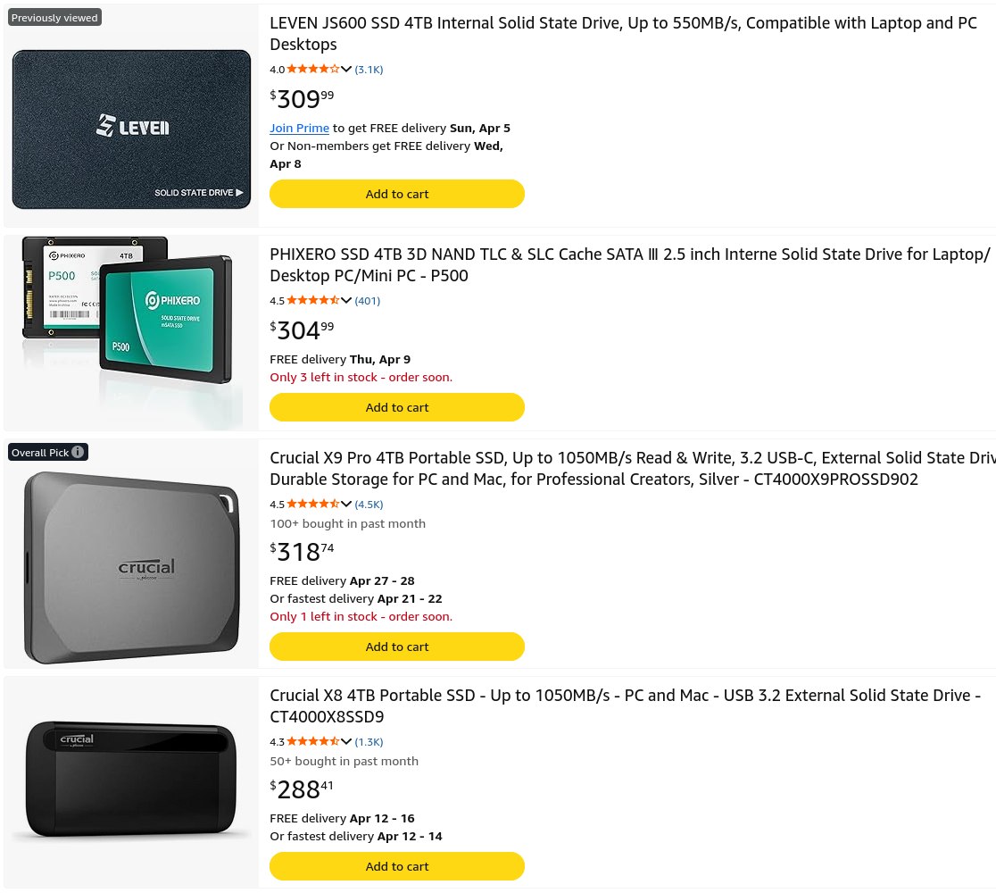 最便宜的灵车ssd，300$就够了