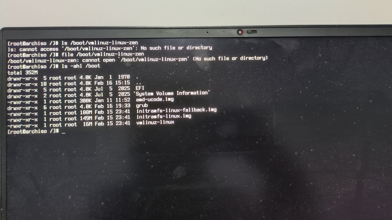 不存在该目录……我退出arch-chroot用packstrap再安装下zen内核吧。