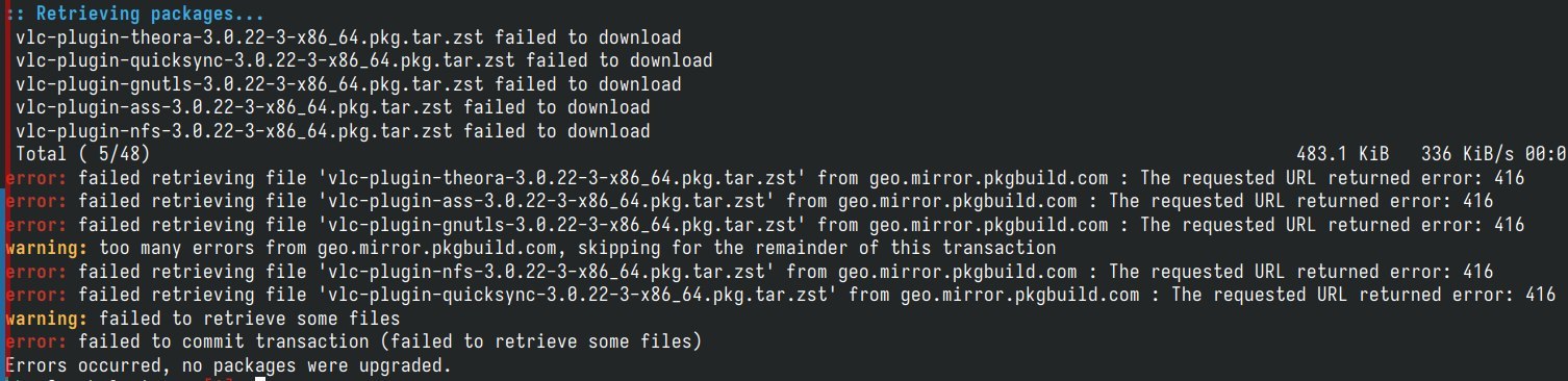 官方 mirror 坏掉了吗，fastly 和 geo 拉这几个包都会 416
删 cache 也没用