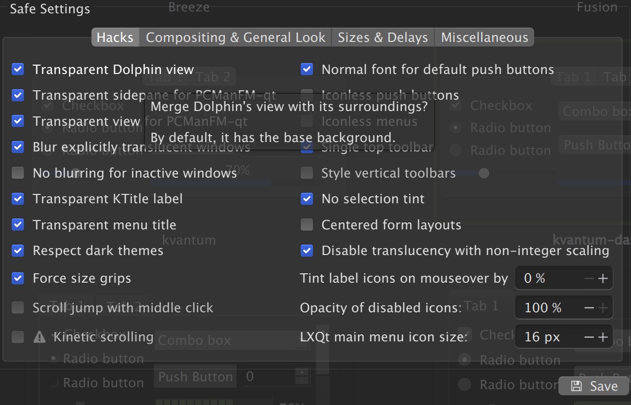 dolphin 是在 kvantum 里设置的