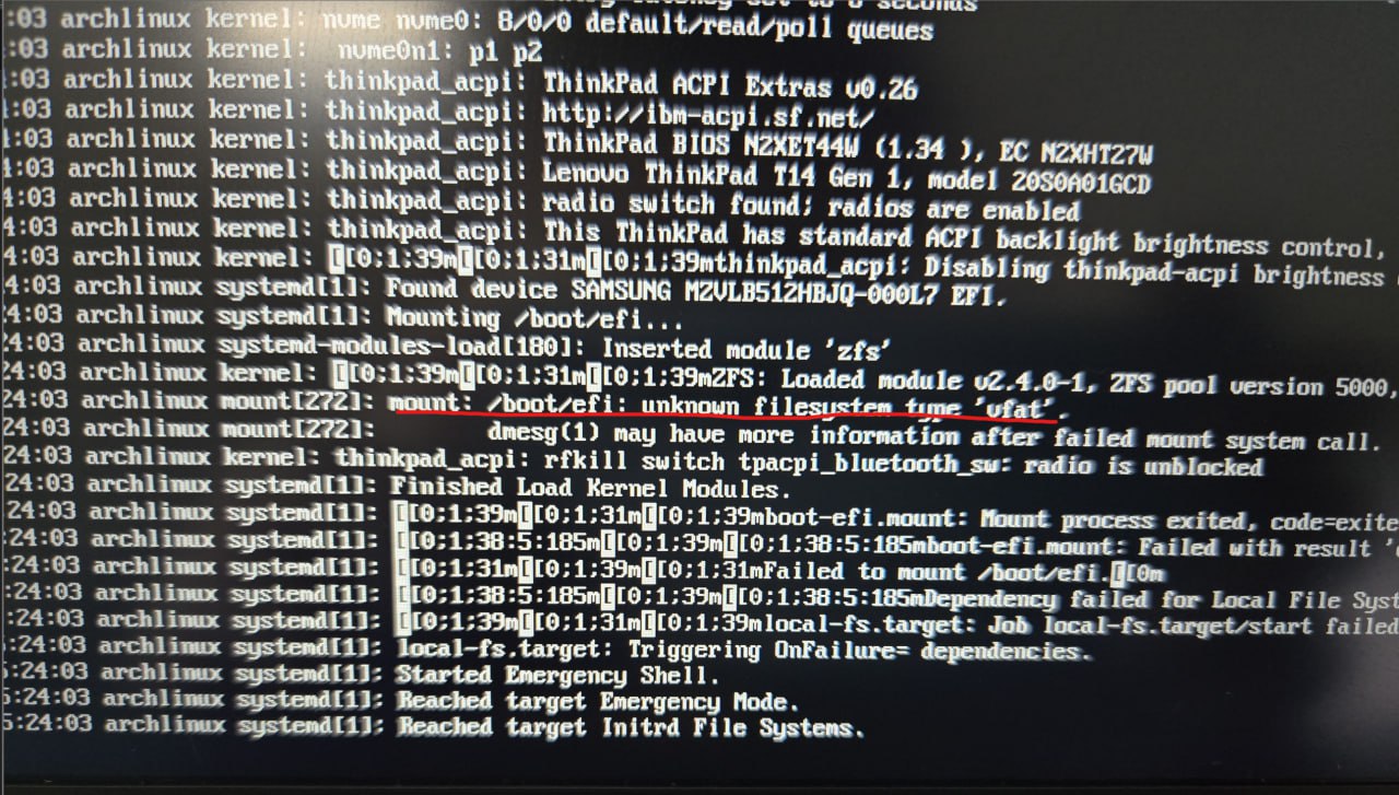 esp分区不是vfat吗? 为啥挂载不上😂