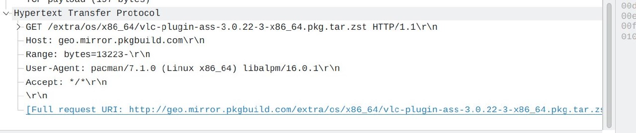 换成 http 抓了下 pacman 会带 range发请求

wget 直接下没问题....